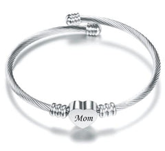 Elegant Stainless Steel Mom Bracelet