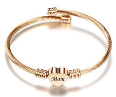 Elegant Stainless Steel Mom Bracelet