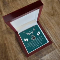 Baby Feet Heart Necklace - To My Mama