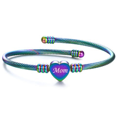 Elegant Stainless Steel Mom Bracelet